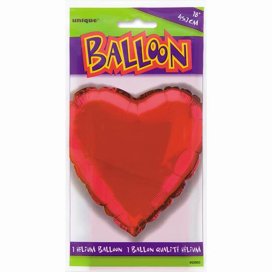 18/" Red Heart Balloon Party Stock